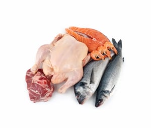 الدواجن واللحوم والمأكولات البحرية